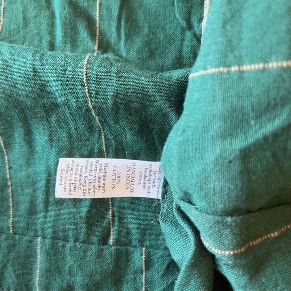 Boxy cropped Liz Alig green cotton top - Picture 3 of 4